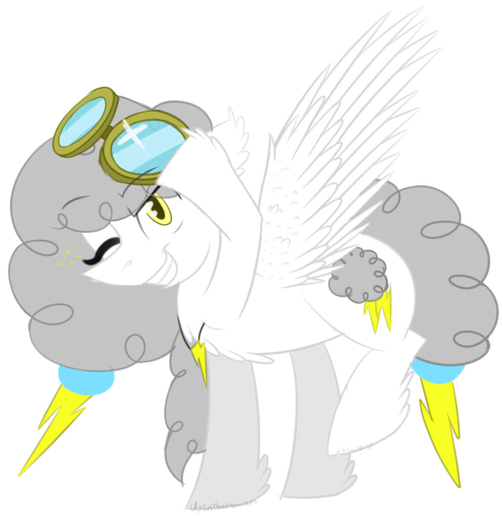 Colored sketch with colored lines